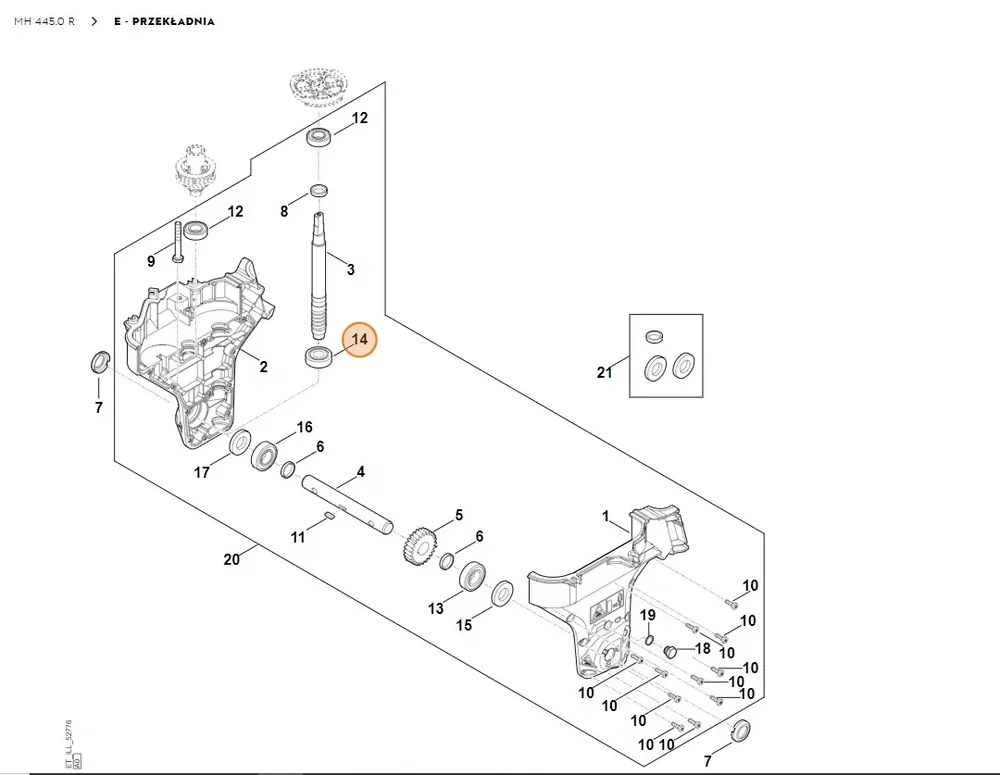 STIHL Glebogryzarka MH445.0 Łożysko kulkowe skośne 7304B-2RS 9504 003 0710 - Wygodne zakupy